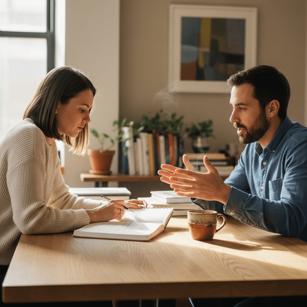 Immigration consultant in a consultation meeting with a client